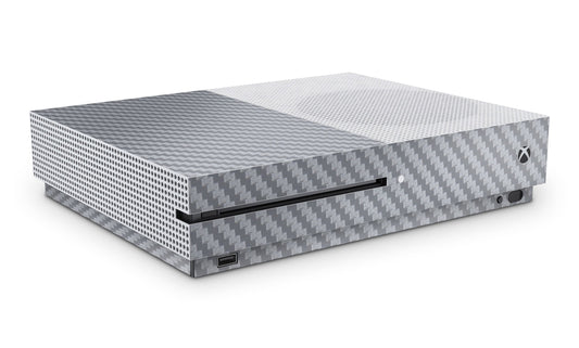 giZmoZ n gadgetZ Skin Decal Sticker for Xbox One S - Carbon Silver Console & 2 Controller Skins