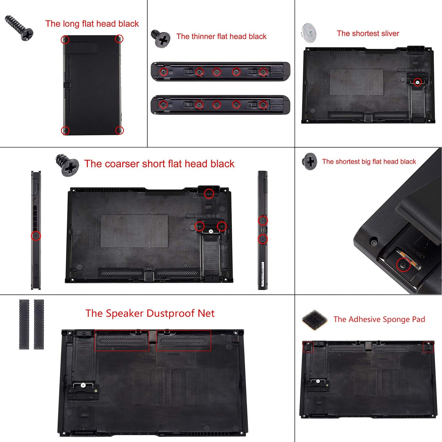 eXtremeRate DIY Replacement Shell Buttons for Nintendo Switch - Soft Touch Back Plate, Full Set, Wood Grain, Model QS201