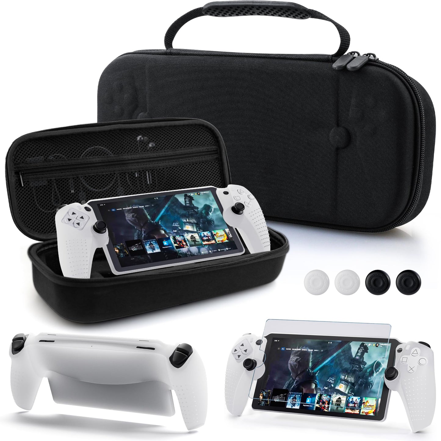 GLDRAM Carrying Case for PlayStation Portal Remote Player, Built-in Groove Handheld Travel Storage Bag for PS5 Portal Accessorie