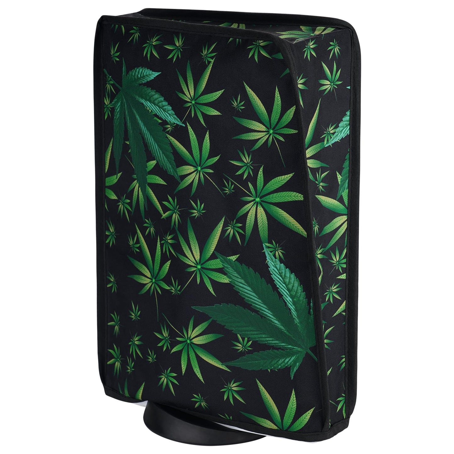 PlayVital Dust Cover for ps5 Dust Guard for ps5 Console Anti Scratch Waterproof Cover Sleeve for ps5 Console Digital Edition & Disc Edition - Green Weeds