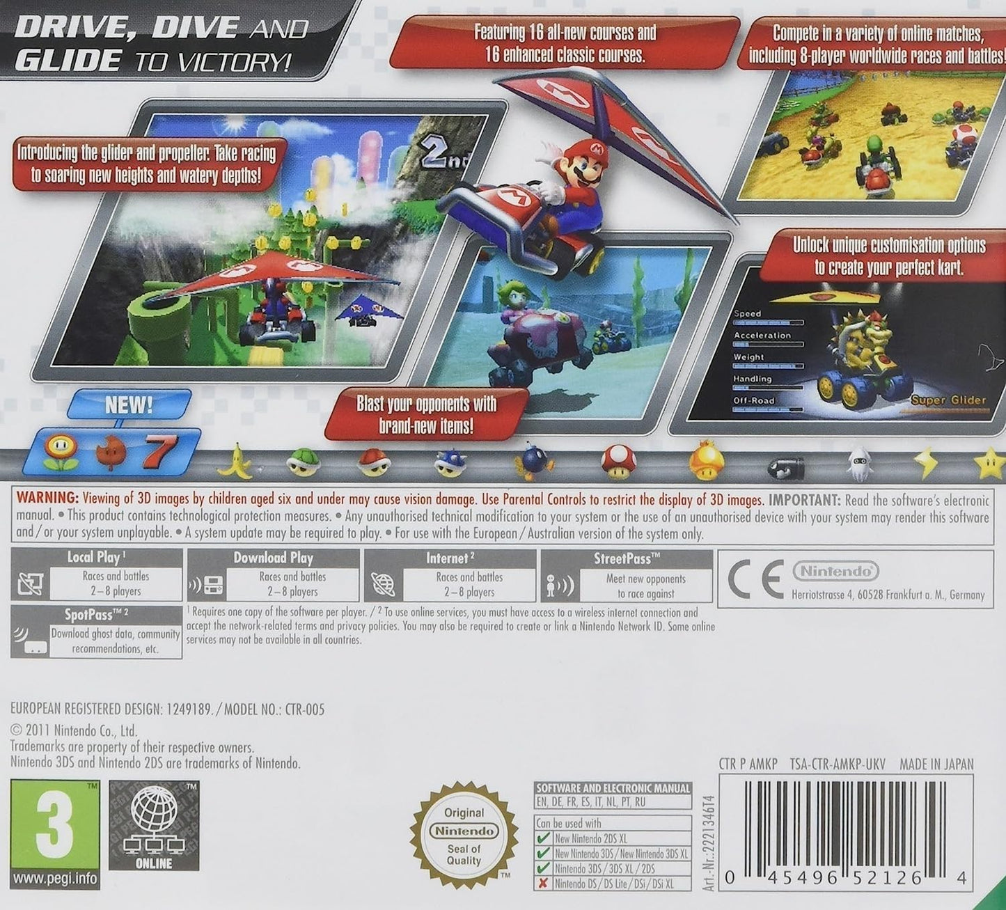 Nintendo Mario Kart 7 Game for Nintendo 3DS - Model 68676, Exciting Racing Adventure