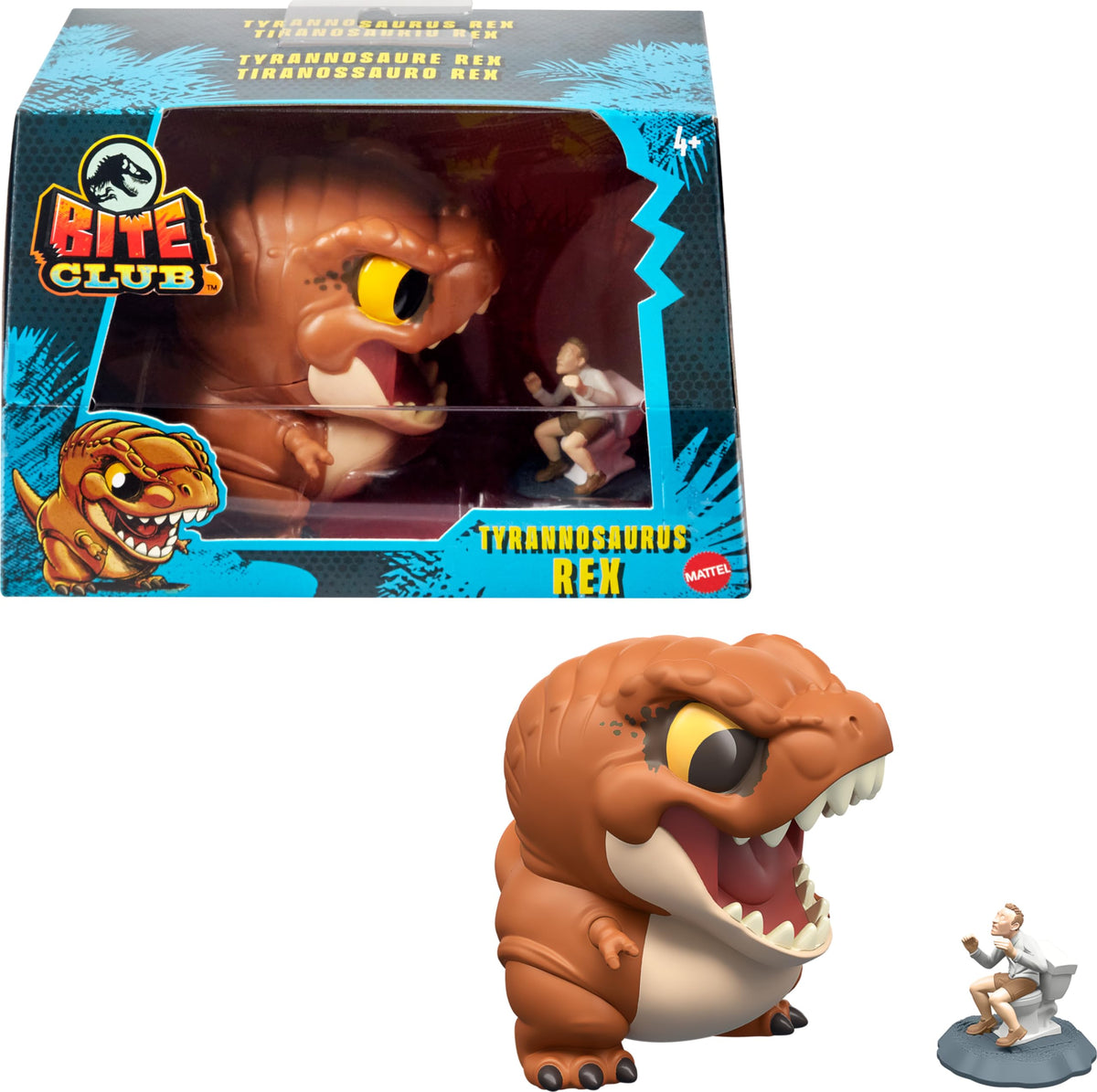 dinosaur theme Bite Club Collectible Figure Tyrannosaurus Rex Chubby Stylized Dinosaur Approx 4-Inch Figure with Accessory
