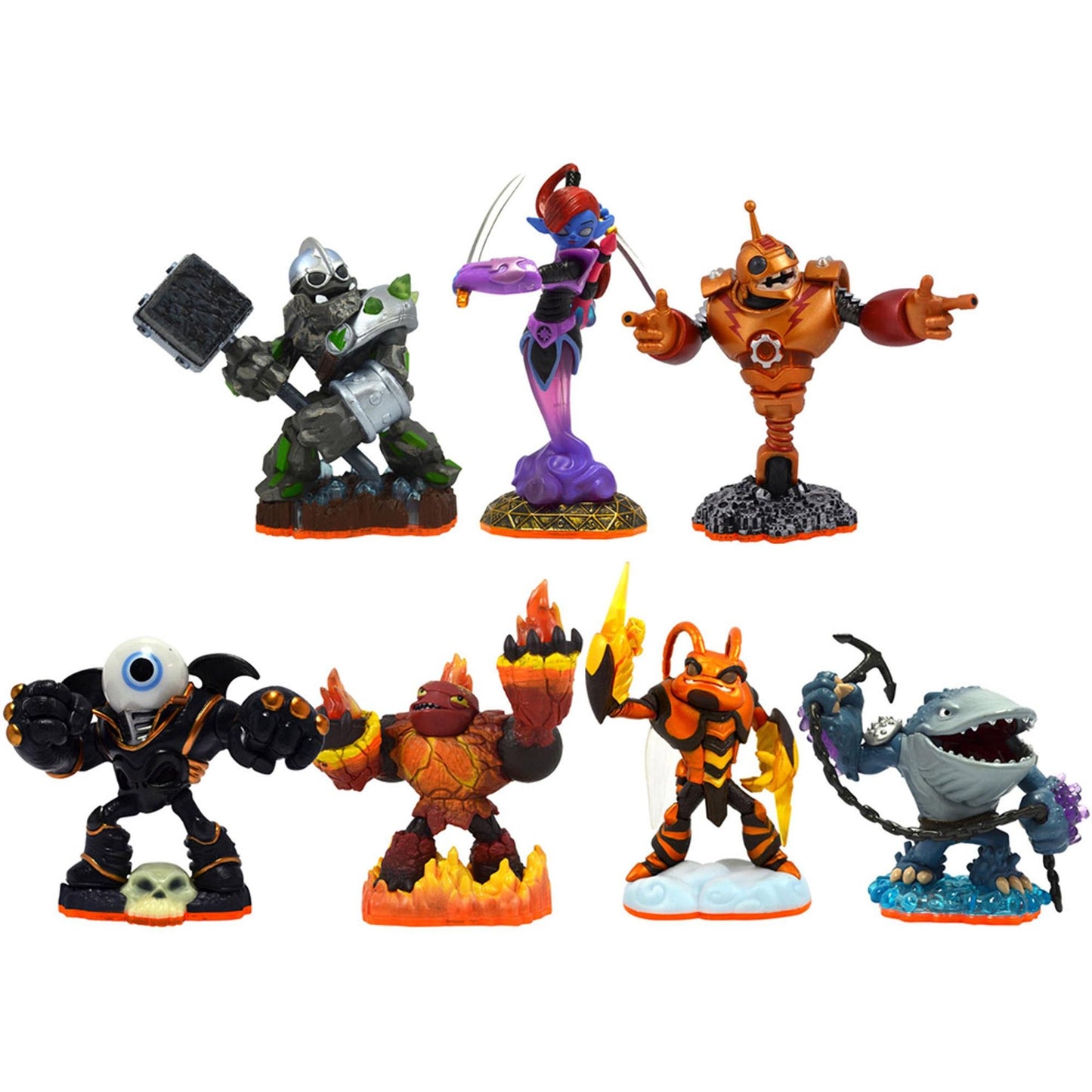 Skylanders Giants 7-Pack Figures: Eye Brawl, Ninjini, Bouncer, Crusher, Hot Head, Swarm, Thumpback - Model 390d2ceb-c73f-