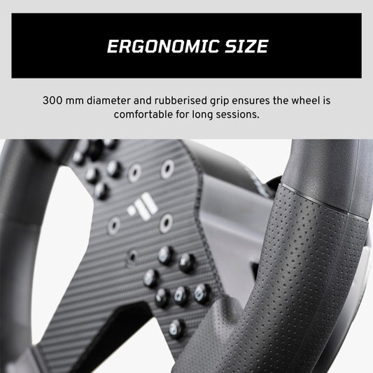 FANATEC Sim Racing CSL Steering Wheel P1 V2 (QR2 LITE) - Rubberised Grip, RevStripe, LED Display, Metal Shifter Paddles, QR2 LIT
