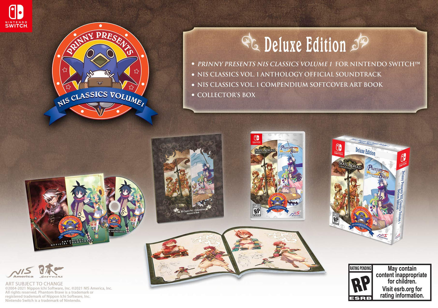 Prinny Presents NIS Classics Volume 1: Phantom Bparty: The Hermuda Triangle Remastered / Soul Nomad & The World Eaters Deluxe Edition - Nintendo Switch