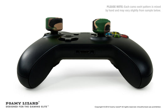 Foamy Lizard AceShot Covert OPS Thumb Grips for Xbox One - 8pc Camo Silicone Antislip Analog Grips - Model FL-STUDSET-XBOXONE-CAMO
