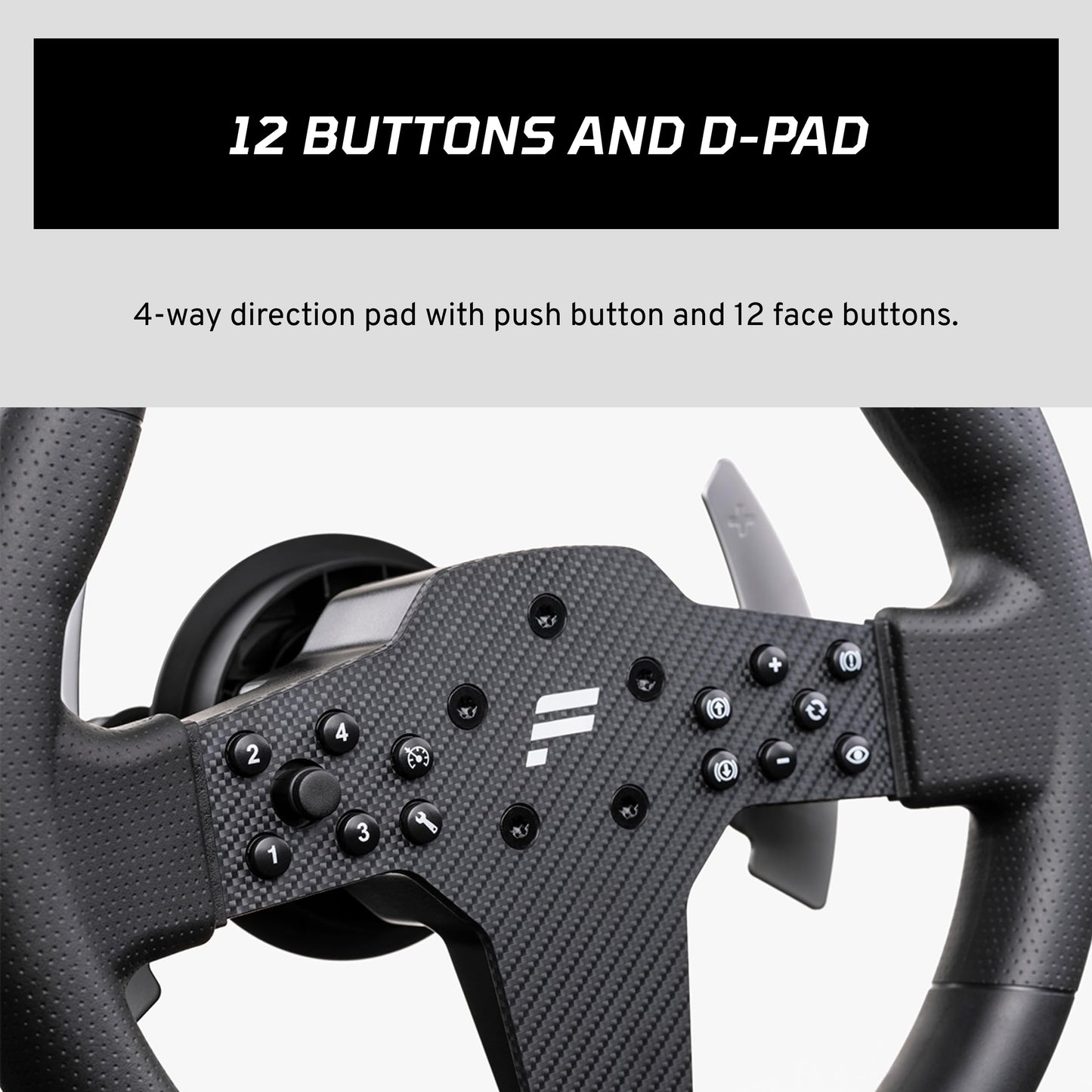 FANATEC Sim Racing CSL Steering Wheel P1 V2 (QR2 LITE) - Rubberised Grip, RevStripe, LED Display, Metal Shifter Paddles, QR2 LIT