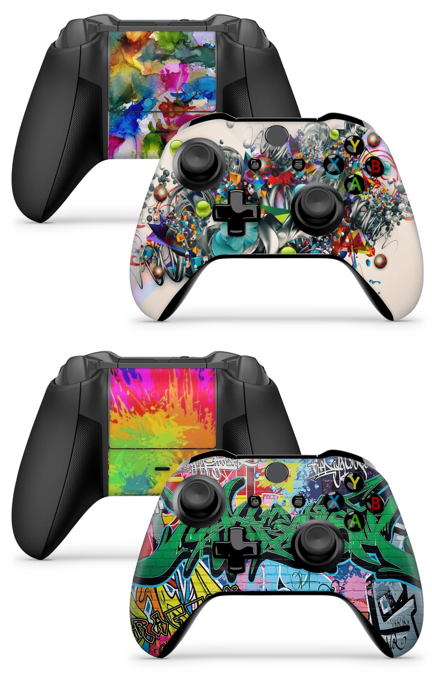 GNG Graffiti 2 x Controller Skin Decal Sticker Skins Compatible with Xbox One X