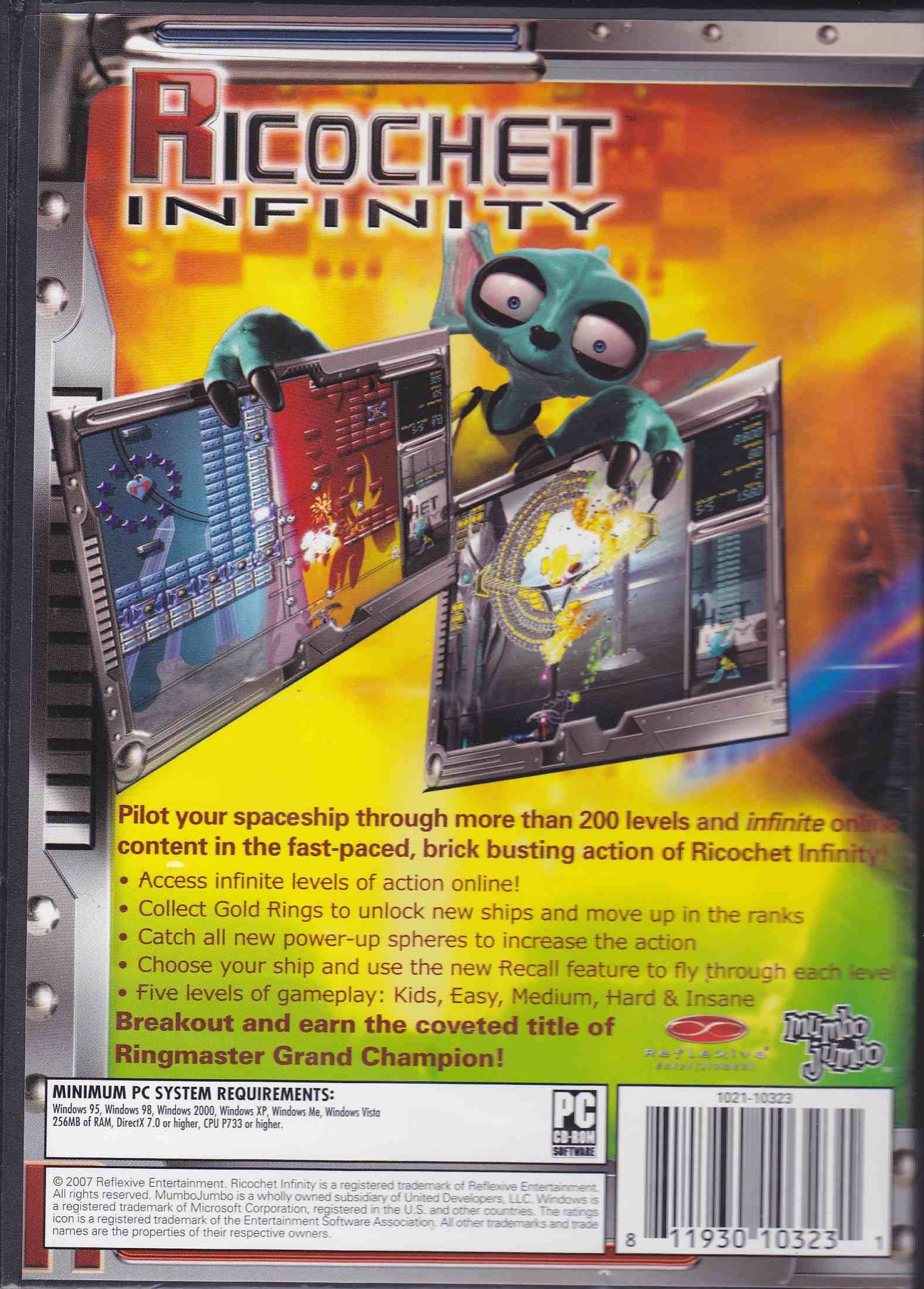 Mumbo Jumbo Ricochet Infinity PC Game - Model 1021-10323 - Engaging Action Gameplay