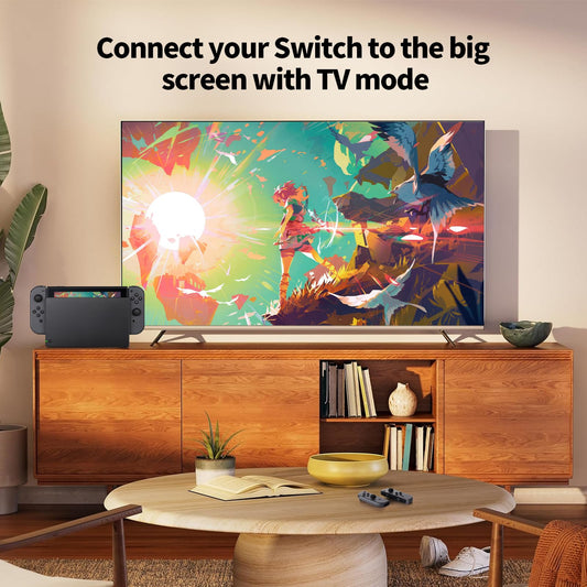 MOSAHOLL TV Dock Station for Switch - 3 in 1 with Charger & HDMI Cable - Compatible with Switch Console