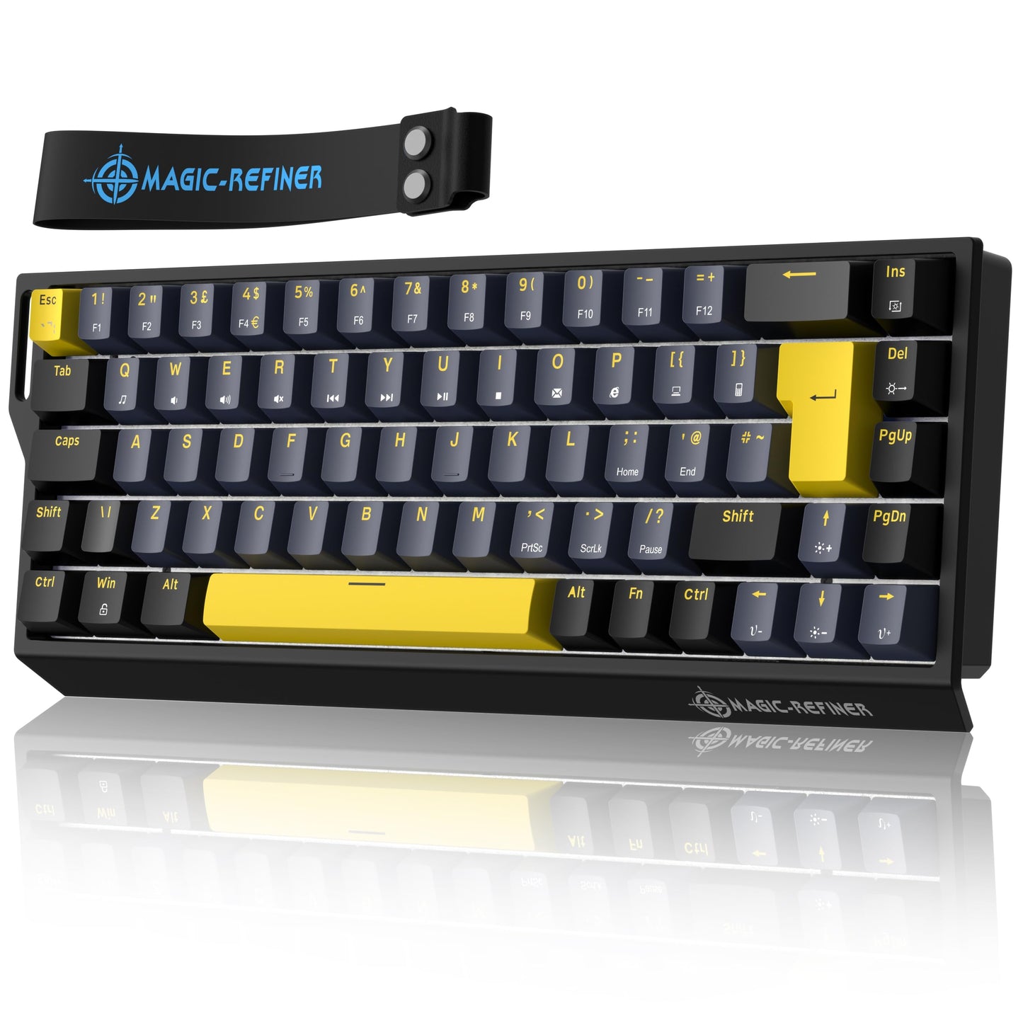 MAGIC-REFINER X68 HE Rapid Trigger Mechanical Gaming Keyboard 60% Wired with Adjustable Actuation Hall Effect Magnetic Switch 8KHz Polling Rate RGB Backlit Top Mount for PC Esport Gamer (Starry Night)