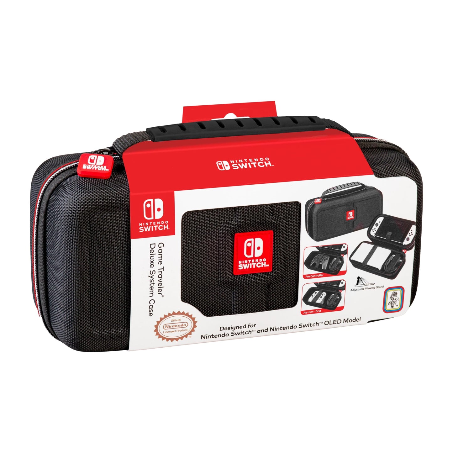 R.D.S. INDUSTRIES INC. - Game Traveler Deluxe Licensed Travel Case Designed for Nintendo Switch or OLED Black Medium (NNS4000)