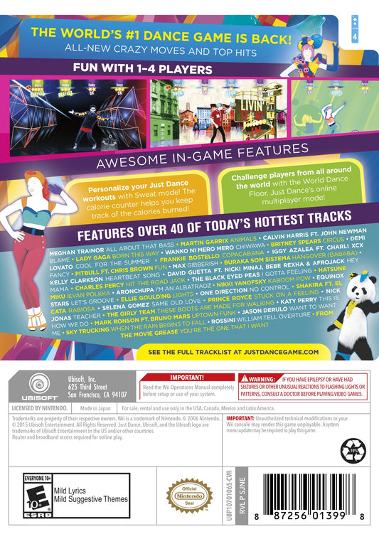 Ubisoft Just Dance 2016 for Wii - Model JD6, Exciting Dance Game for All Ages