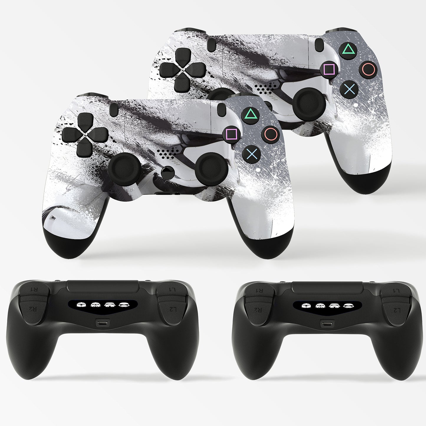 giZmoZ n gadgetZ PS4 Controller Skins - 2 Pack Stormtrooper Full Wrap Vinyl Sticker, Model GNG-PS4-STORMTROOPER