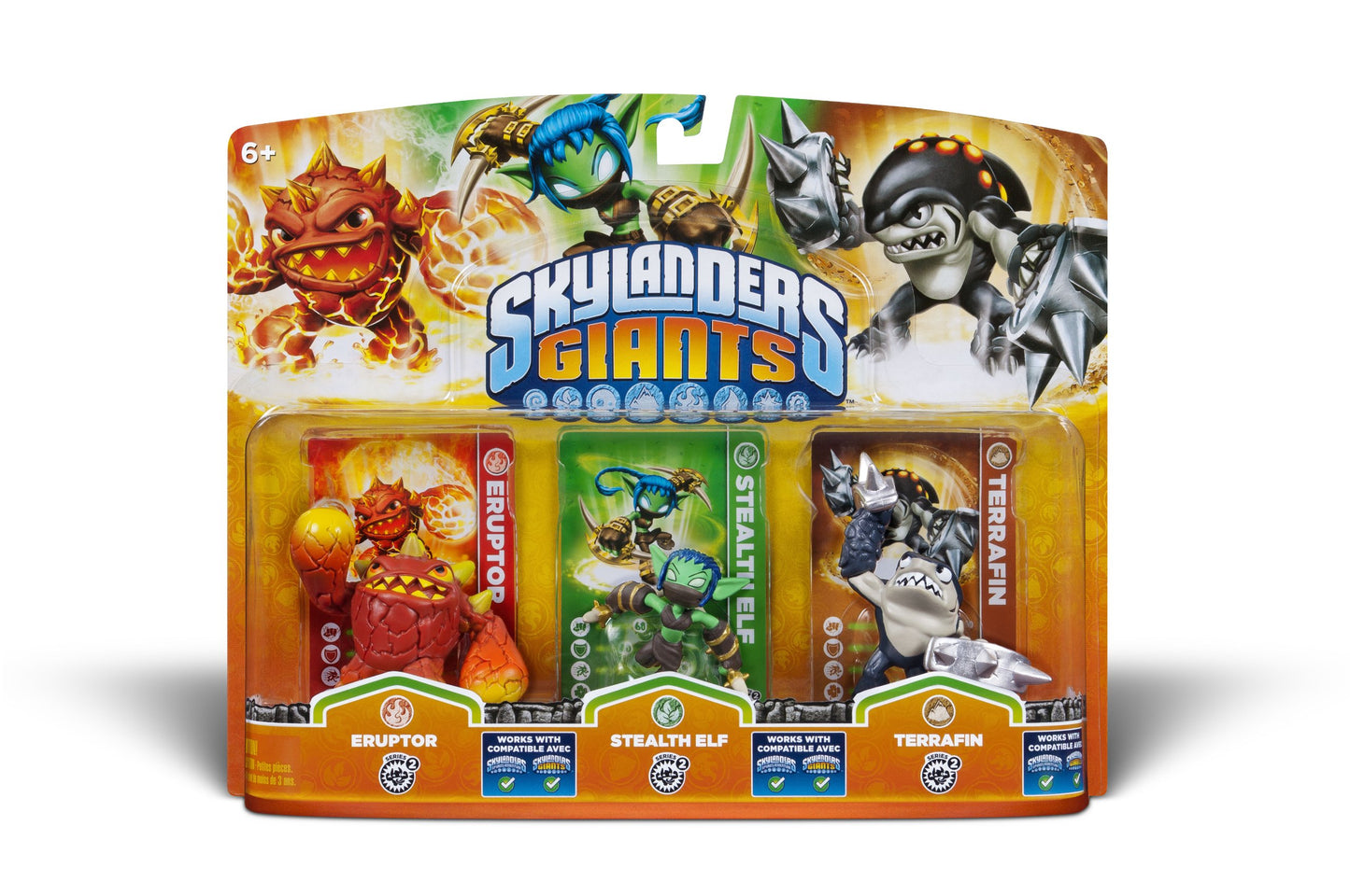 ACTIVISION Skylanders Giants Triple Pack #6 - Eruptor, Stealth Elf & Terrafin, Multicolor, Model 84567, Plastic