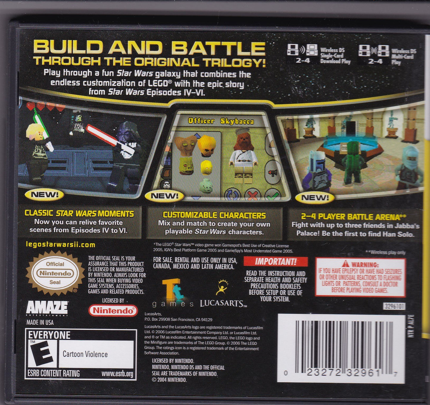 LucasArts Lego Star Wars II: The Original Trilogy - Nintendo DS Game, Model 32961