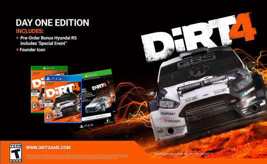 Deep Silver DiRT 4 - Day One Edition for Xbox One (Renewed) - Silver Color