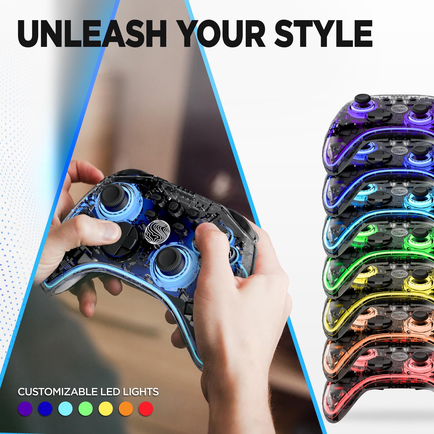 Neptune AfterBurner Nintendo Switch Controller - Wireless Pro Controller for Switch/Switch OLED/PC, Dual Vibration, RGB Light, M