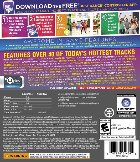 Ubisoft Just Dance 2016 for Xbox One - Model JD3 - Ultimate Dance Experience