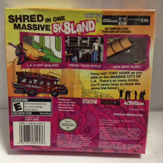 ACTIVISION Tony Hawk's American Sk8land Game - Model 80953, Skateboarding Adventure for Nintendo DS