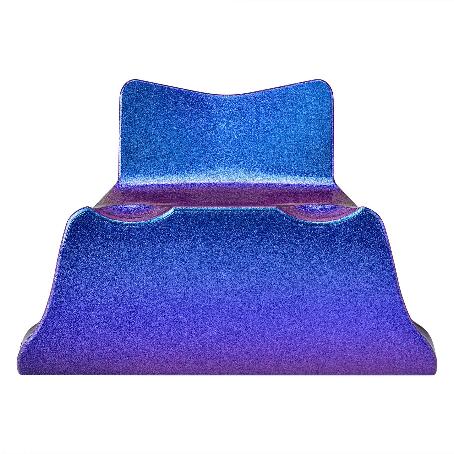 eXtremeRate Chameleon Purple Blue Glossy Controller Display Stand for PS4 Gamepad Accessories Desk Holder for PS4 Slim Pro Controller with Rubber Pads
