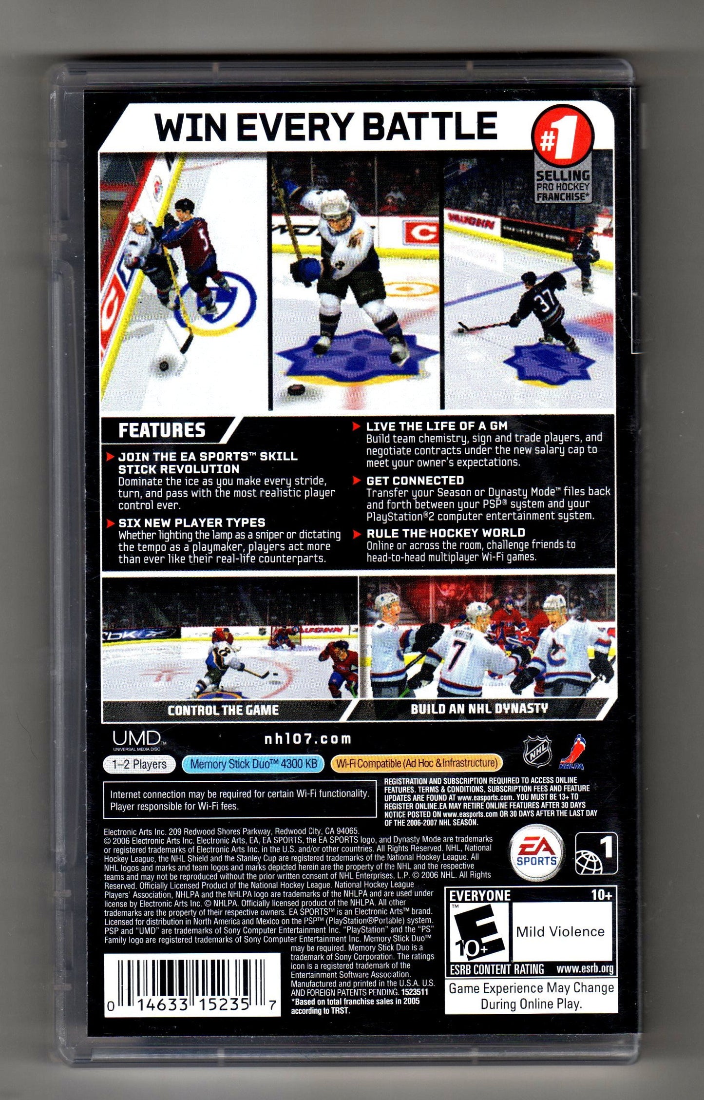 Electronic Arts NHL 07 for Sony PSP - Model 014633152357, Sports Game, Portable Gaming