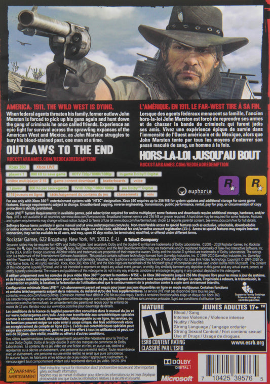 Rockstar Games Red Dead Redemption Game - Model 39574, Color Red