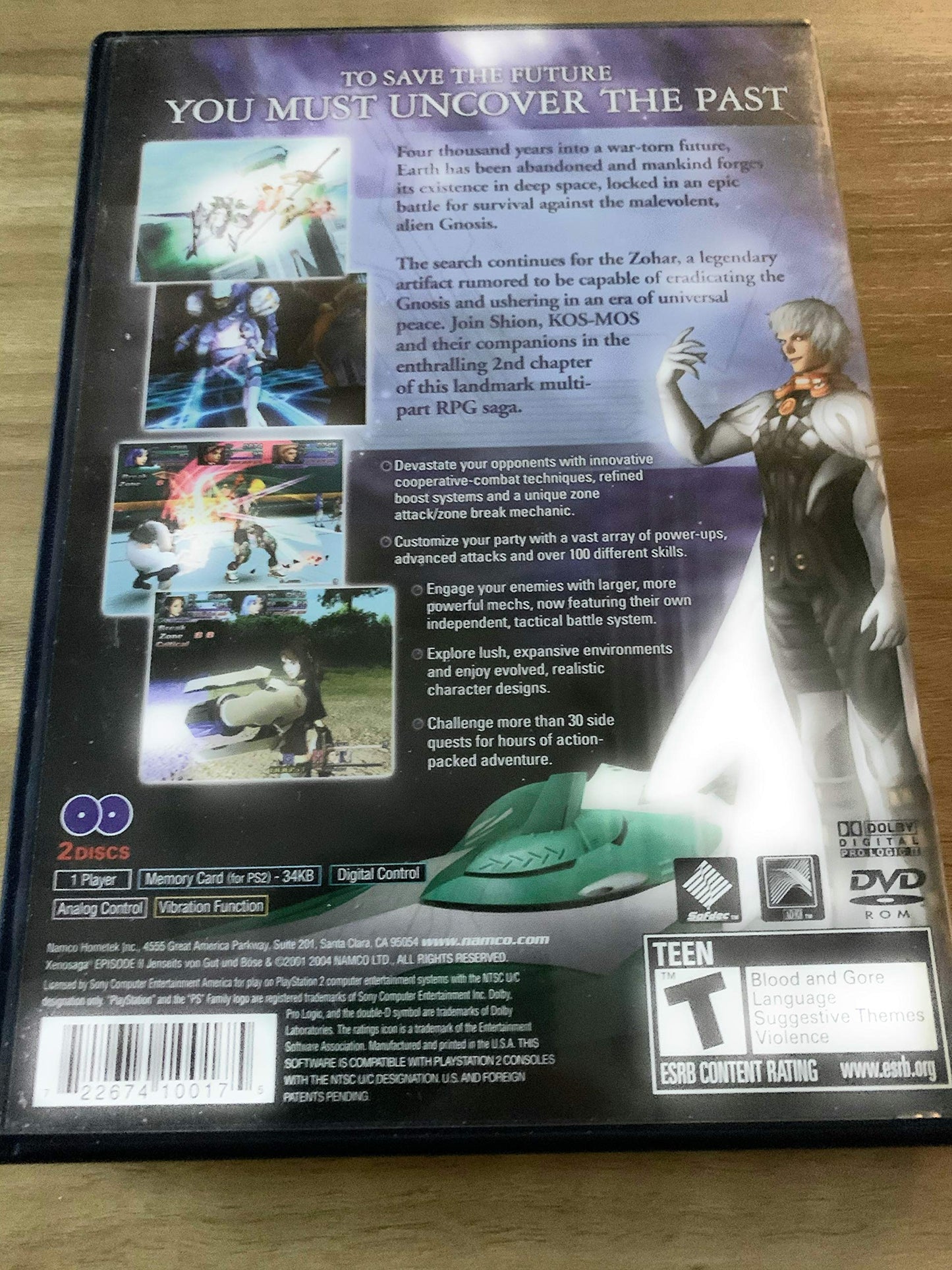 Bandai Namco Xenosaga Episode II: Jenseits Von Gut und Bose - PlayStation 2 Game, Model 10017