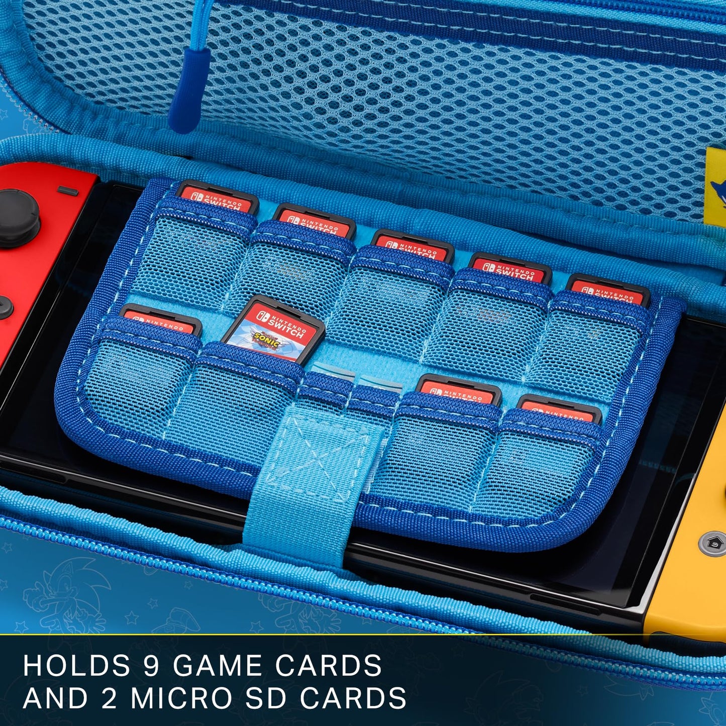 PowerA Protection Case for Nintendo Switch - OLED, Lite - Sonic Peel Out, Standard Size, EVA Material, Model NSCS0209-01