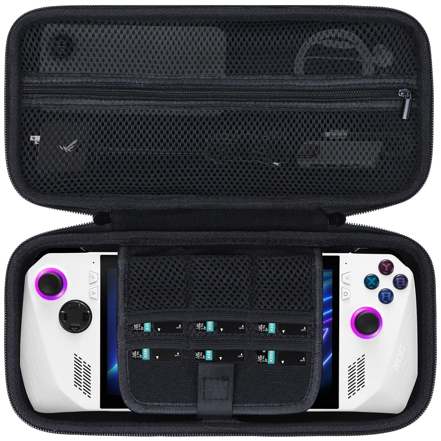 Lebakort Storage Case Compatible with ASUS ROG Ally X / ASUS ROG Ally Z1 / ASUS ROG Ally Z1 Extreme Gaming Handheld Console and Accessories (Black Case)