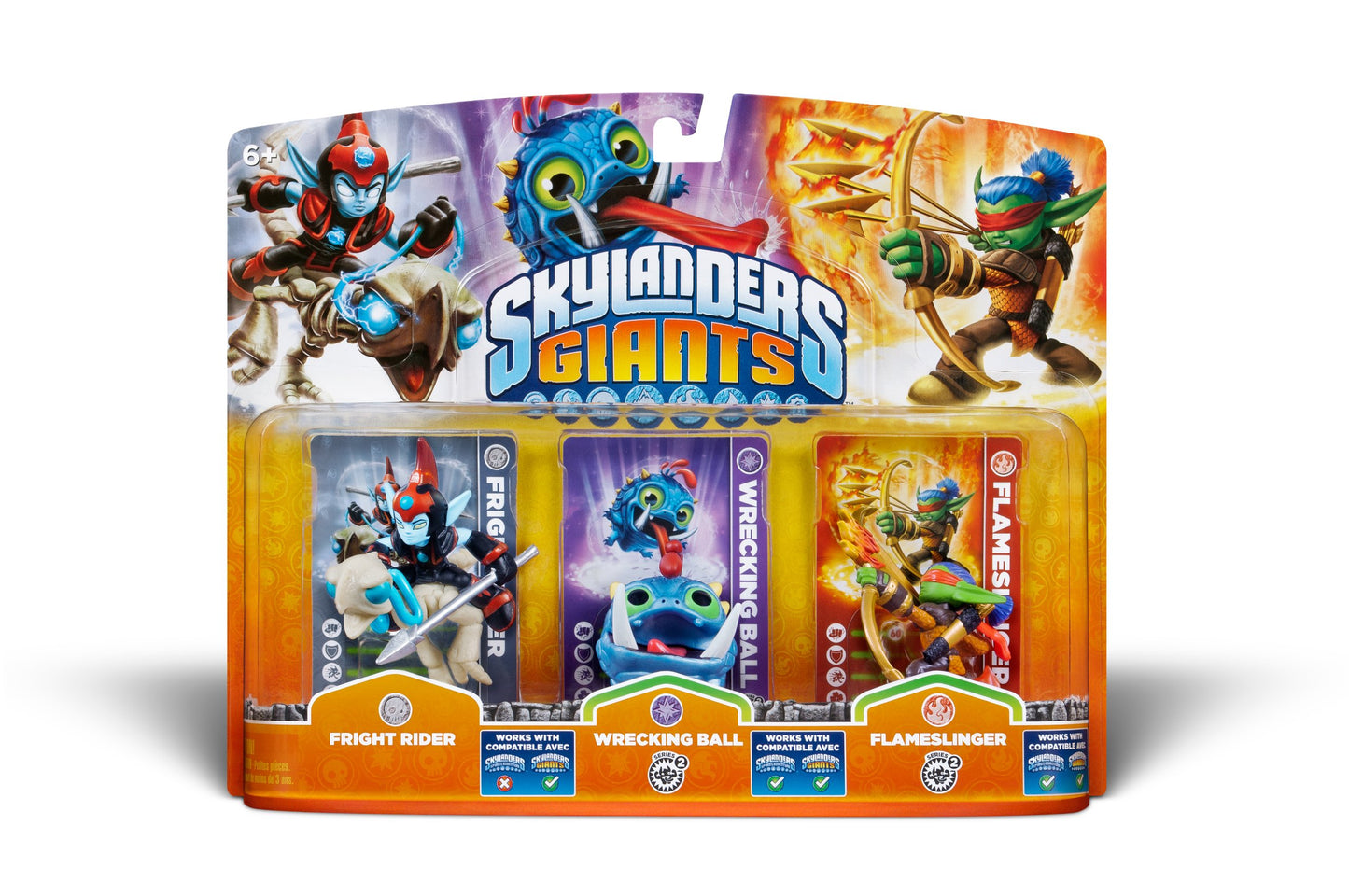 Activision Skylanders Giants Triple Pack #7 - Fright Rider, Wrecking Ball, Flameslinger, Model 84568, Plastic Figures
