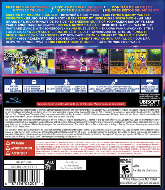 Ubisoft Just Dance 2018 for PlayStation 3 - Fun Dance Game, Model UBP30402113