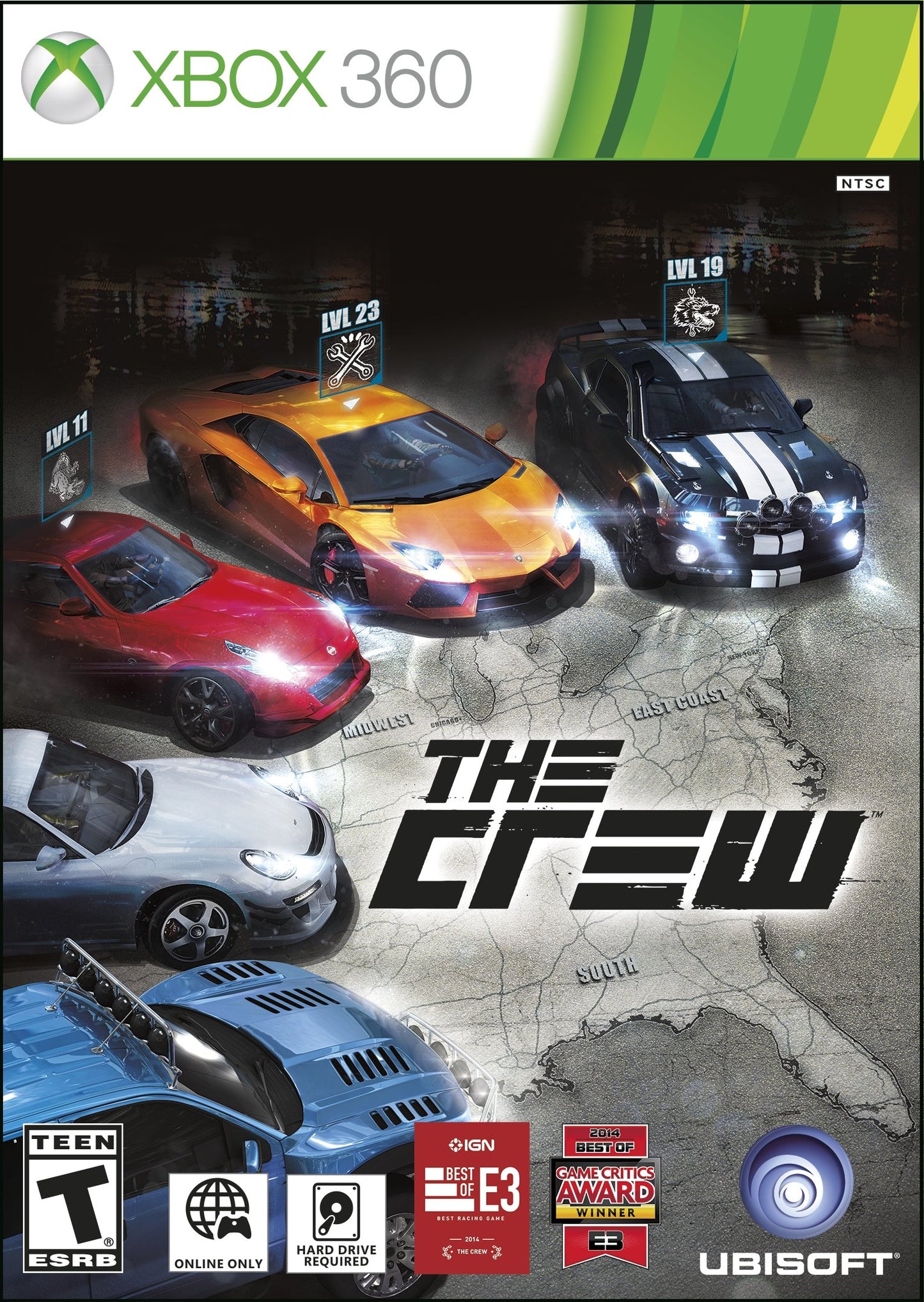 Ubisoft The Crew - Xbox 360 Game, Model UBP50200967, Action Racing Adventure