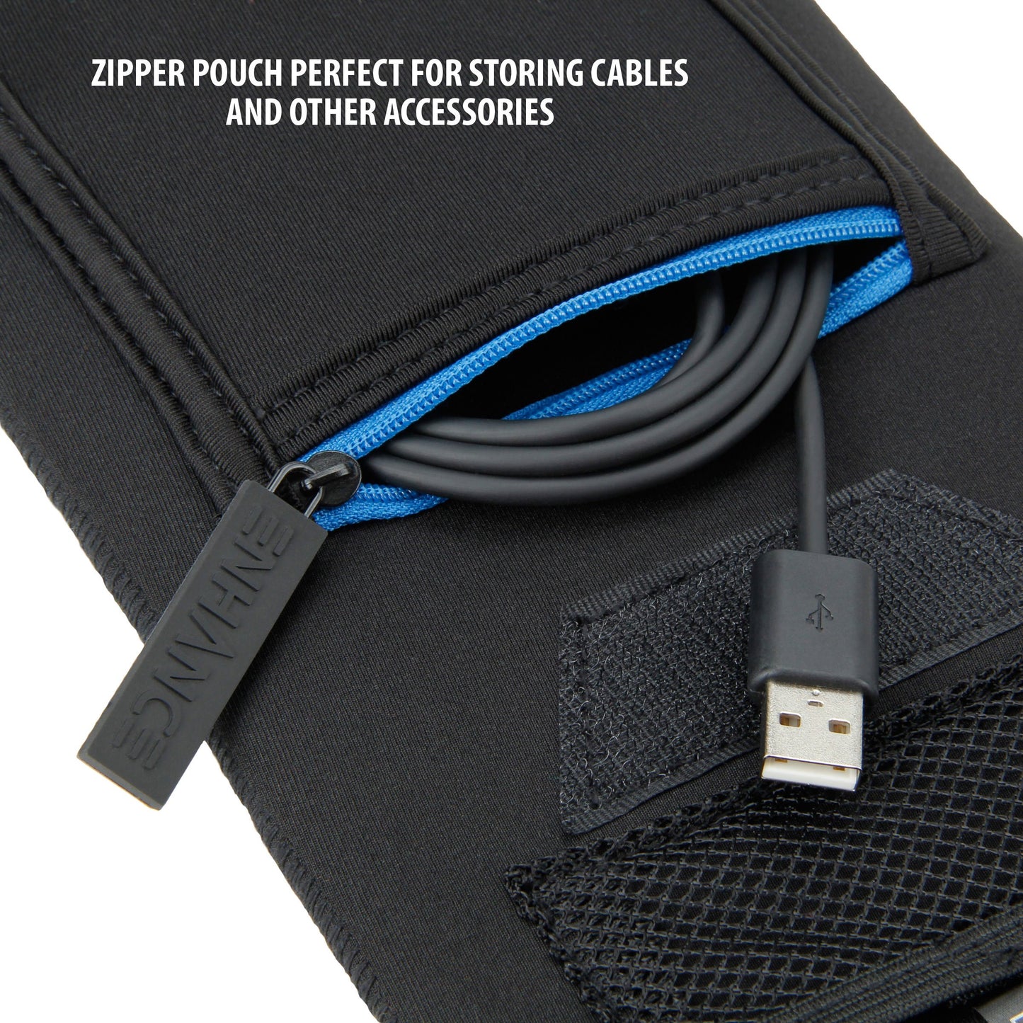 ENHANCE Bluetooth Keyboard Sleeve Case for Logitech K810, Anker, Apple Magic Keyboard - Neoprene, Wireless Mouse Storage, Model FBA_ENPCCNM100BKEW