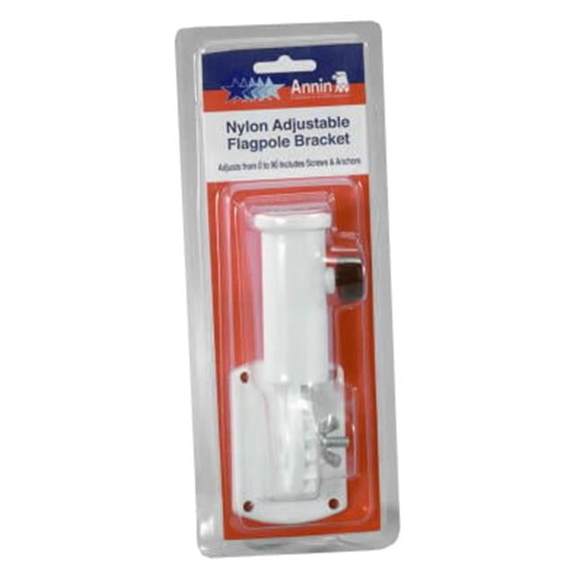 Annin Flagmakers 642630R Adjustable Plastic Flag Bracket White Pack Of 3