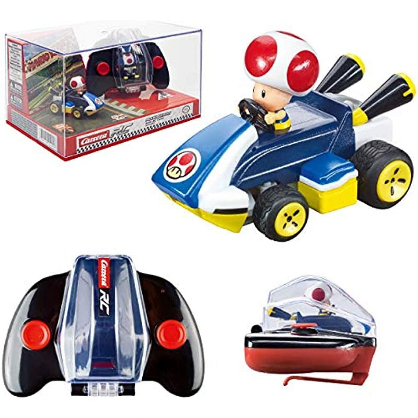 Carrera Rc Nintendo Mario Kart 2.4 Ghz Mini Collectible Radio Remote Control Toy Car Vehicle - Toad