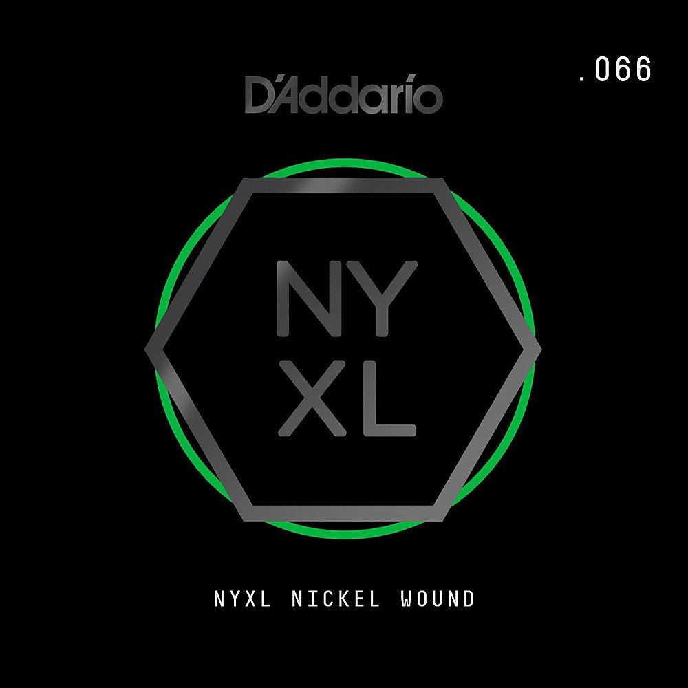 DAddario Nynw066 Nyxl Nickel Wound Electric Guitar Single String, .066