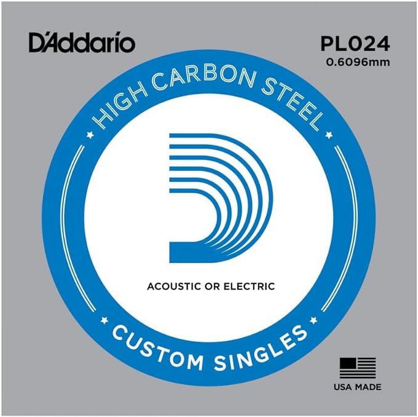 DAddario Pl024 Plain Steel Guitar Single String, 024