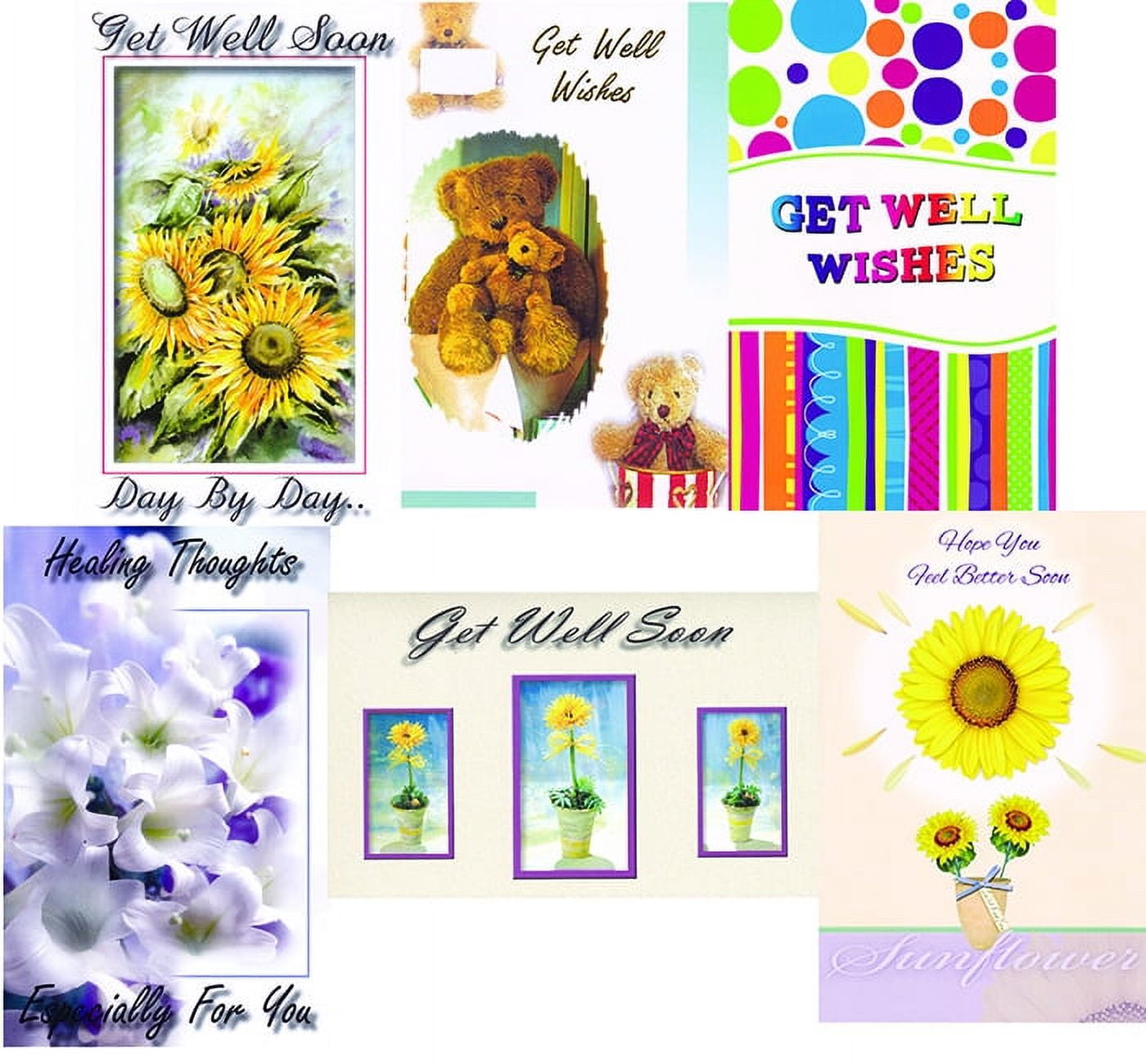 Get Well Greeting Cards In An Assorted 12 Pack