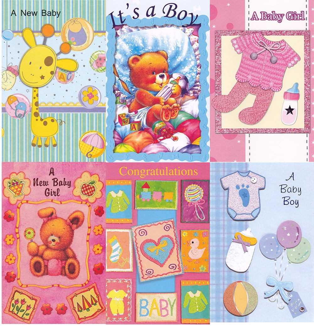 Harnel S Assorted New Baby Congratulations Cards For New Baby Boys And Girls In A Bulk 12 Pack