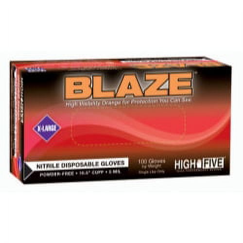 Nitrile Gloves,Blaze,Pf,Med Grade Size Xl,