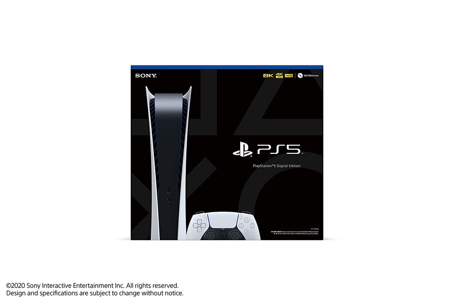 Playstation 2020 New - White Console With Wireless Controller - All Digital Version - Ssd