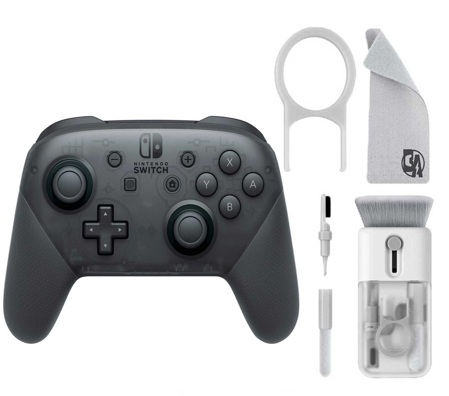 Pre-Owned Pro Wireless Controller For Nintendo Switch With Cleaning Electric Kit Bolt Axtion (Refurbished: Like New)