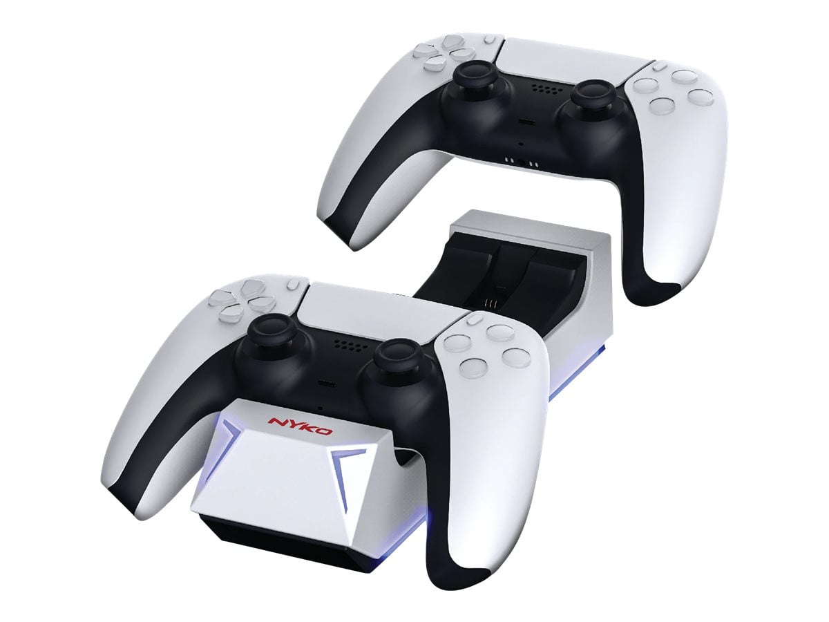 Restored Nyko Charge Base - Charging Stand - 2 Output Connectors (Ps5 Controller Connector) - For Sony Dualsense (Refurbished)