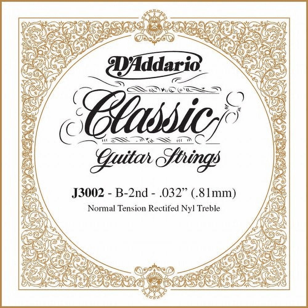 DAddario J3006 Rectified Classical Guitar Single String, Normal Tension, Second String