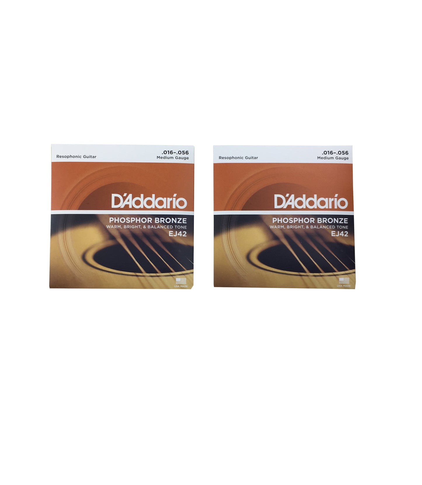 DAddario Guitar Strings 2-Pack Ej42 Resophonic Phosphor Bronze Acoustic