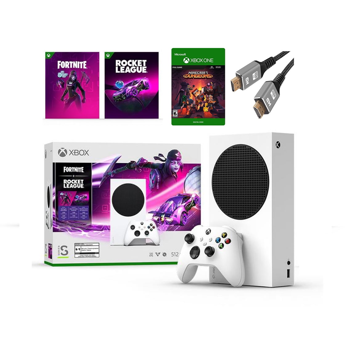 2023 Newest Xbox Series S 512Gb Ssd Laptop?Fortnite & Rocket League Console With Minecraft And Mtc High Speed Hdmi Cable
