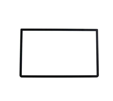 Glass Top Upper Screen Frame Lens Cover LCD Screen Protector with Adhesive for 3DS XL/New 3DS XL LLConsole(Black)