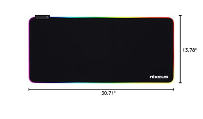 Nixeus Type-X RGB Gaming Mouse Pad, 30.7L x 13.8W inches, Red, Model TYPEX-RGBMP