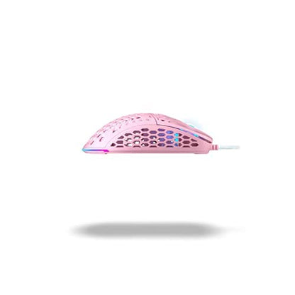 Clutch Ghost M1 Gaming Mouse - Belle Delphine Edition - Ultralight RGB with PixArt 3360 Sensor - Lightweight Sleeve Cord - 50G